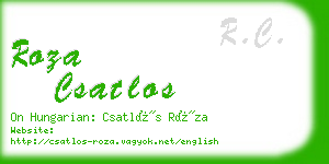 roza csatlos business card